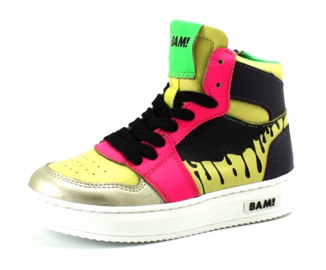 BAM!Shoes B1665 hoge sneaker Ochre, Geel BAM04