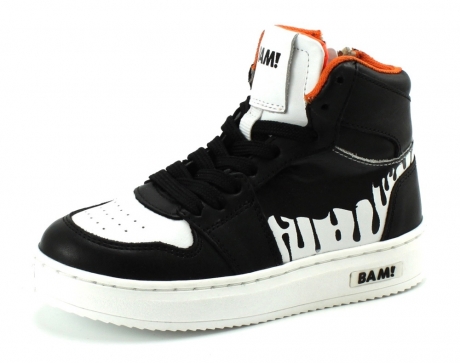 BAM!Shoes B1665 hoge sneaker Zwart BAM02